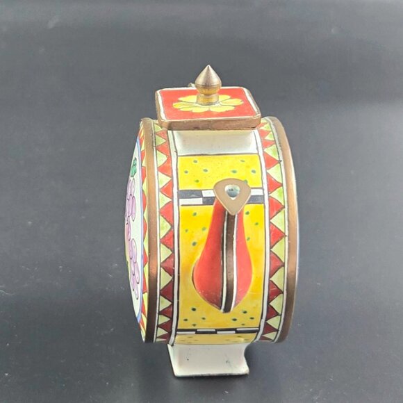 Miniature Enameled Teapot – Fruits Design – 3.5" Tall - Picture 11 of 12